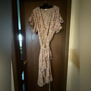 NEVER WORN Max Studio Floral Wrap Dress